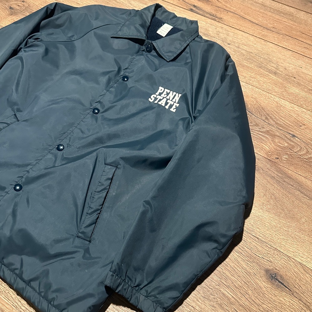 80's Vintage Penn State Navy Blue Coaches Jacket Kids Size Large 14-16‎